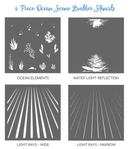Ocean Scene Builder Stencil Set