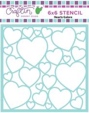 Hearts Galore Stencil