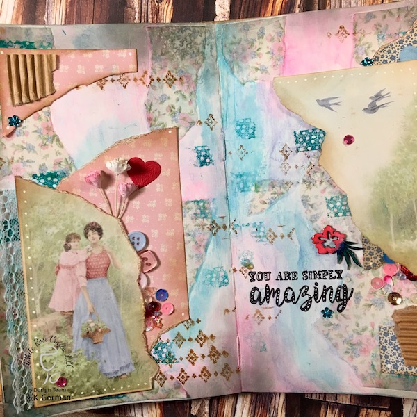 EK Gorman, White Rose Crafts Art Journal Page a