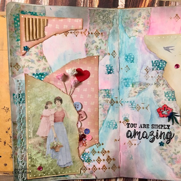 EK Gorman, White Rose Crafts Art Journal Page b