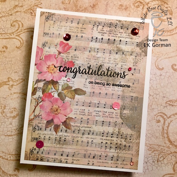 EK Gorman White Rose Crafts inking up e