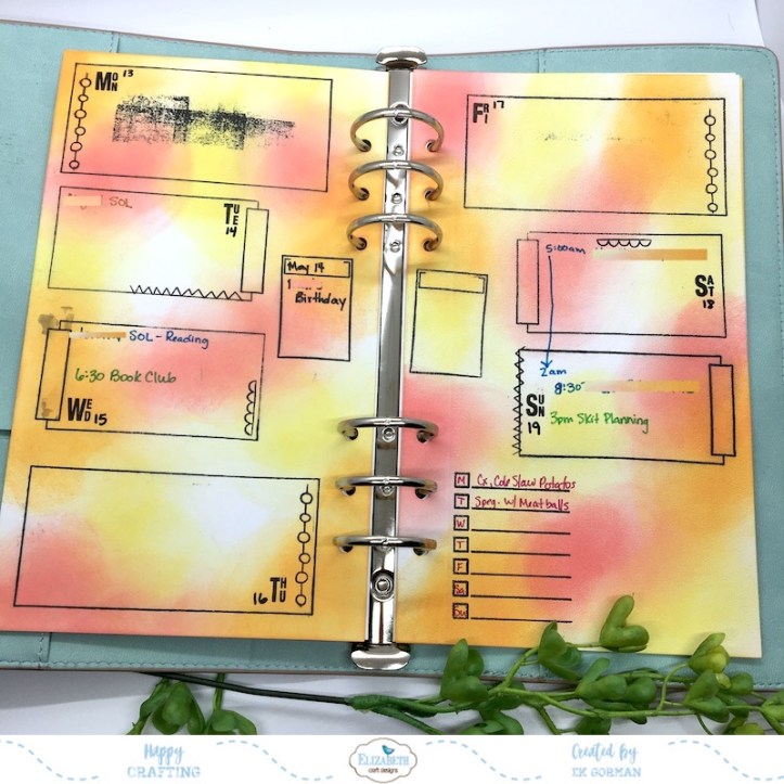 EK Gorman, Elizabeth Craft Designs planner start e