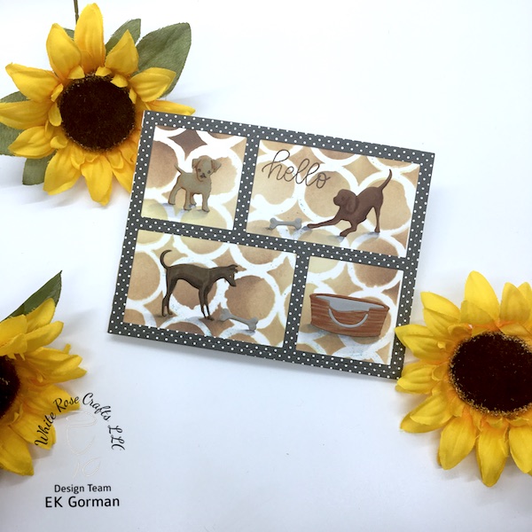 EK Gorman, White Rose Crafts, Doggie card c