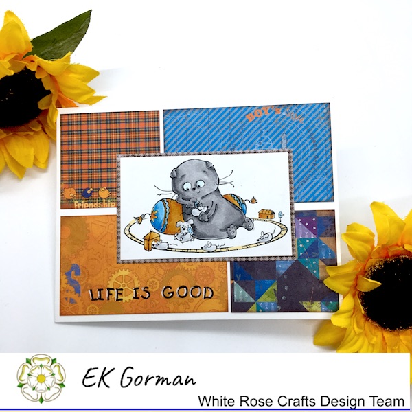 EK Gorman, White Rose Crafts ScrapBerry card a