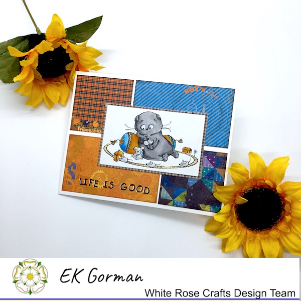 EK Gorman, White Rose Crafts ScrapBerry card c