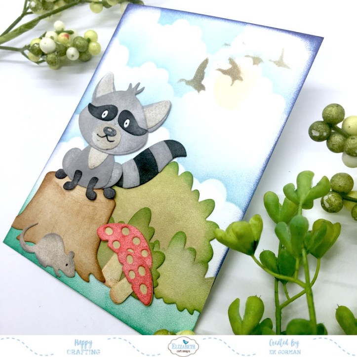 EK Gorman, Elizabeth Craft Designs, Raccoon b