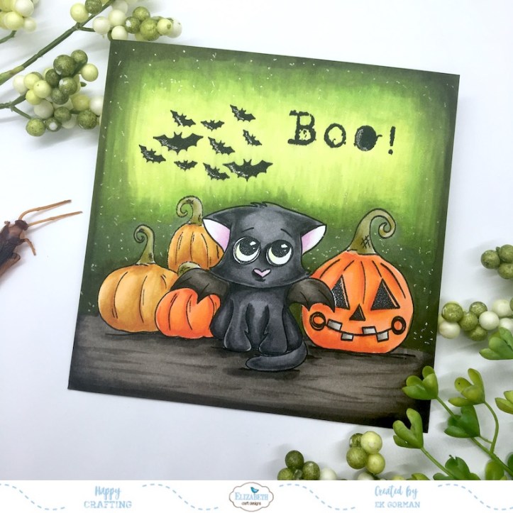EK Gorman, Elizabeth Craft Designs Halloween Kitty a