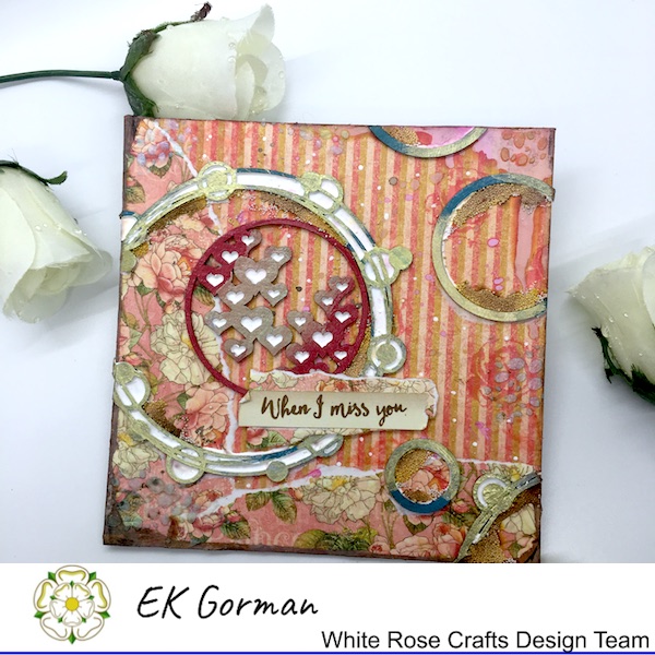 EK Gorman WHite Rose Crafts, mixed media a