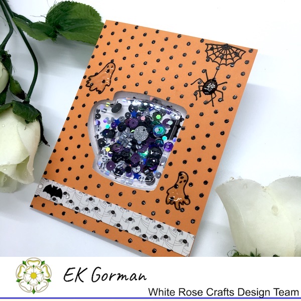 EK Gorman, White Rose Crafts, shaker card b