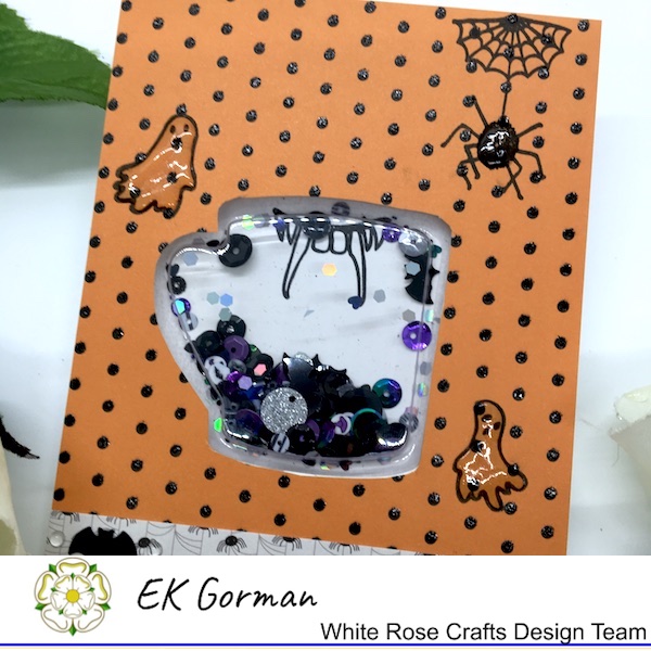 EK Gorman, White Rose Crafts, shaker card c